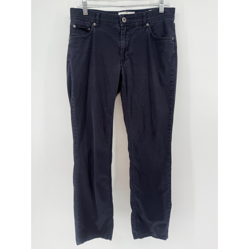 BRAX Feel Good Men's Cooper Fancy Regular Fit Navy‎ Blue Chinos Pants 31/32